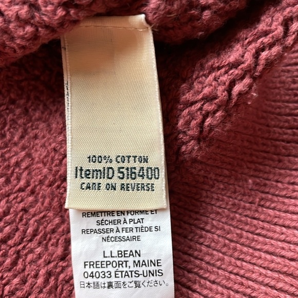 L.L.Bean Sweater Size XS 100% Cotton Textured Knit Pullover Women’s Long Sleeve - Picture 6 of 12